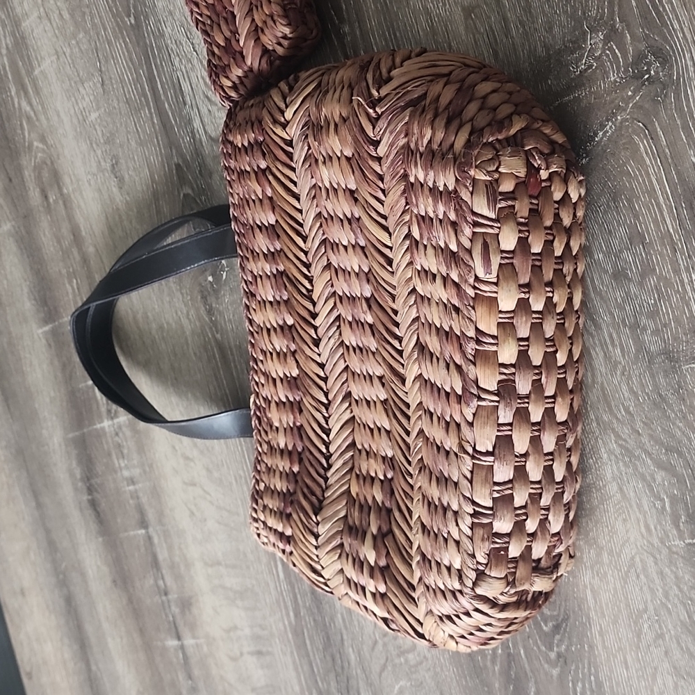 SUN N SAND Natural Wicker Woven Tote with Pouch Set - Picture 2 of 12